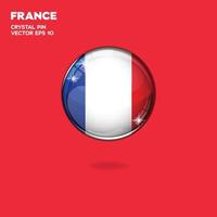botones 3d de la bandera de francia