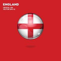England Flag 3D Buttons vector