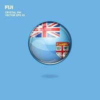 Fiji Flag 3D Buttons vector