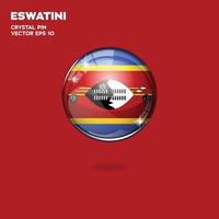 Eswatini Flag 3D Buttons vector