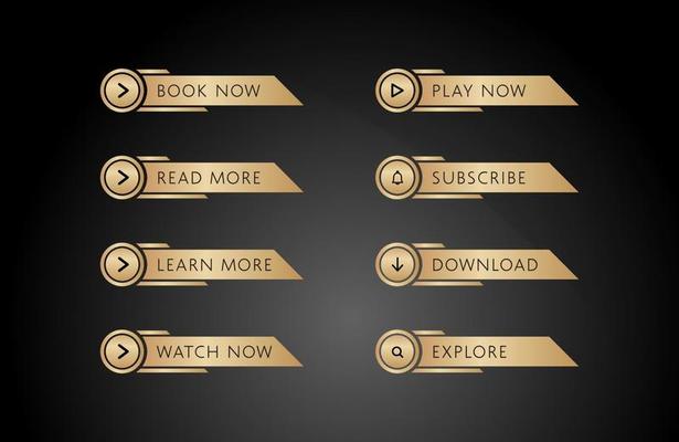 Web buttons collection for different purposes
