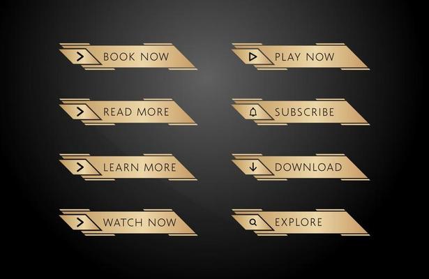Web buttons collection for different purposes