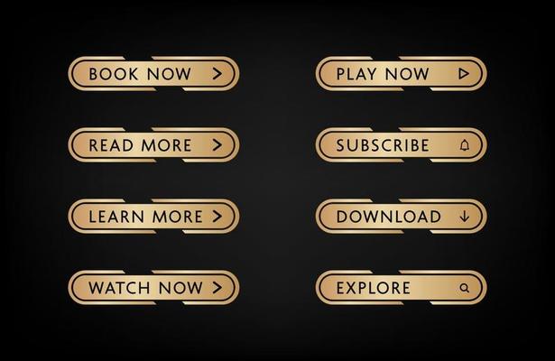 Web buttons collection for different purposes