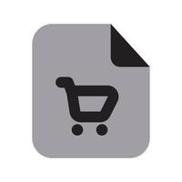 Cart Files Icon Two Tone Solid vector