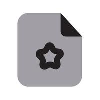 Starred Files Icon Two Tone Solid vector