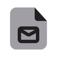 Mail File Icon Two Tone Solid vector