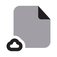 icono de archivos en la nube dos tonos sólidos vector