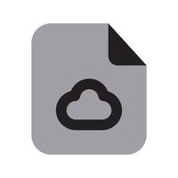 icono de archivos en la nube dos tonos sólidos vector