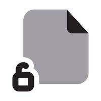 Unlock Files Icon Two Tone Solid vector