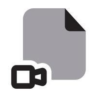 Video Files Icon Two Tone Solid vector