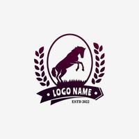 horse standing on two hind legs. Horse silhouette logo for business. vintage logo design. Horse vintage design. Perfect horse related for farm. horse jumping. vector