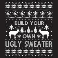 Build your own ugly sweater. vector