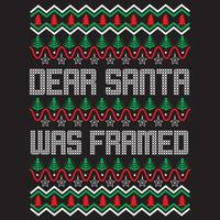 Dear Santa was framed. vector