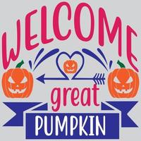 Welcome great pumpkin. vector