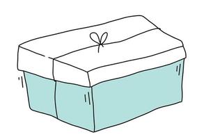 Vector of a doodle of a pretty box, package