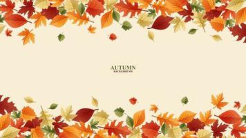 Autumn backgrounds with lots of leaves, thanksgiving template background vector, autumn concept 2022.eps vector