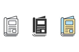 magazine icons  symbol vector elements for infographic web