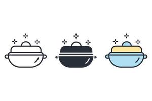 casserole icons  symbol vector elements for infographic web