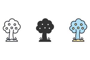 Apple tree icons  symbol vector elements for infographic web