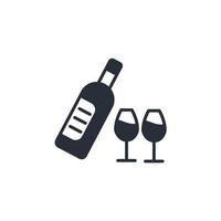 Wine icons  symbol vector elements for infographic web