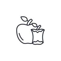 Bite apple icons  symbol vector elements for infographic web