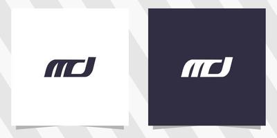 letter md logo design template vector