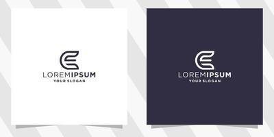 letter e logo design template vector