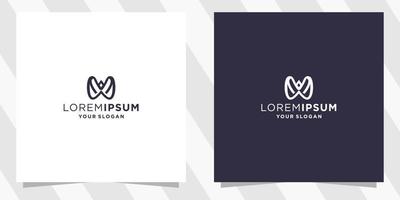 plantilla de diseño de logotipo letra w vector