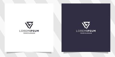 plantilla de diseño de logotipo de carta vc cv vector