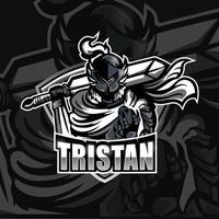 Spartan warrior mascot logo design for esport vector