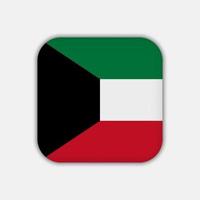 Kuwait flag, official colors. Vector illustration.