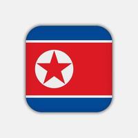 bandera de corea del norte, colores oficiales. ilustración vectorial vector