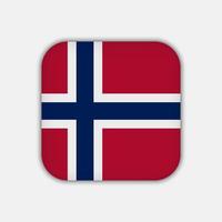 Norway flag, official colors. Vector illustration.