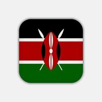 Kenya flag, official colors. Vector illustration.