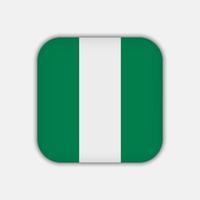 Nigeria flag, official colors. Vector illustration.