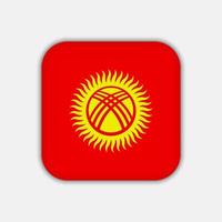 Kyrgyzstan flag, official colors. Vector illustration.