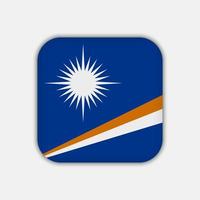 Marshall Islands flag, official colors. Vector illustration.