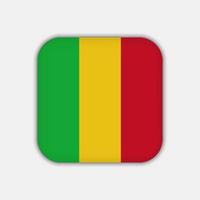 Mali flag, official colors. Vector illustration.