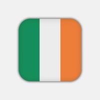 Ireland flag, official colors. Vector illustration.