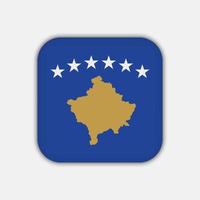 Kosovo flag, official colors. Vector illustration.