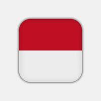 Monaco flag, official colors. Vector illustration.