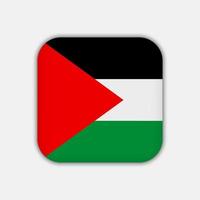 Palestine flag, official colors. Vector illustration.