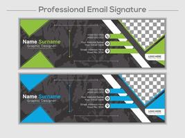 Email signature or email footer and personal social media cover design vector