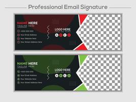 Creative email signature or email footer and personal social media cover design vector