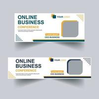 Creative web banner template vector