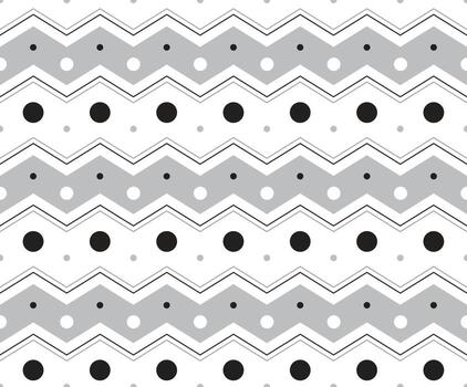 negro blanco gris polkadot círculo redondo horizontal zig zag línea raya punto guión línea círculo patrón sin costuras vector ilustración mantel, papel de envoltura de alfombra de picnic, alfombra, tela, textil, bufanda