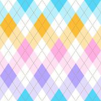 Diamond Square Argyle Diagonal Dash Line Color Blue Pink Orange Purple Abstract Shape Element Gingham Checkered Pattern Illustration Wrapping Paper, Picnic Mat, Tablecloth, Fabric Background vector