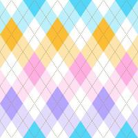 Diamond Square Argyle Diagonal Dash Line Color Blue Pink Orange Purple Abstract Shape Element Gingham Checkered Pattern Illustration Wrapping Paper, Picnic Mat, Tablecloth, Fabric Background vector