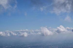 blue sky with cloud background photo