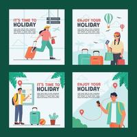 Holiday Activity Social Media Template vector